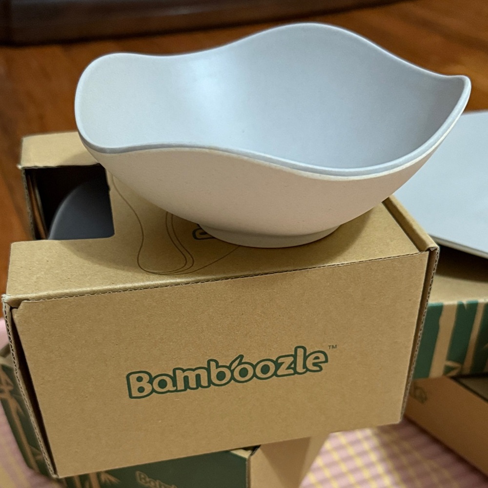 BAMBOO Modern Gray Dinnerware Set - Picture 2 of 8